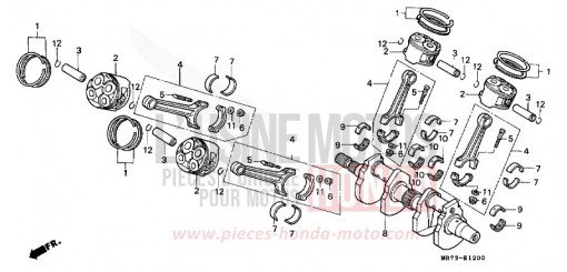 VILEBREQUIN/PISTON VFR750RK de 1989